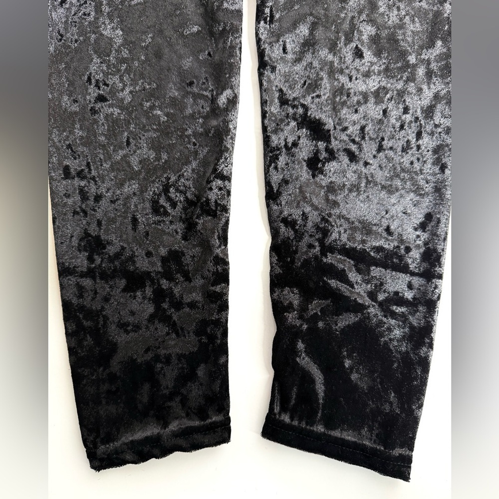 CAPELLI Black Crushed Velvet Leggings Elastic Waist Girls Size L NEW WITH TAG - Picture 4 of 13